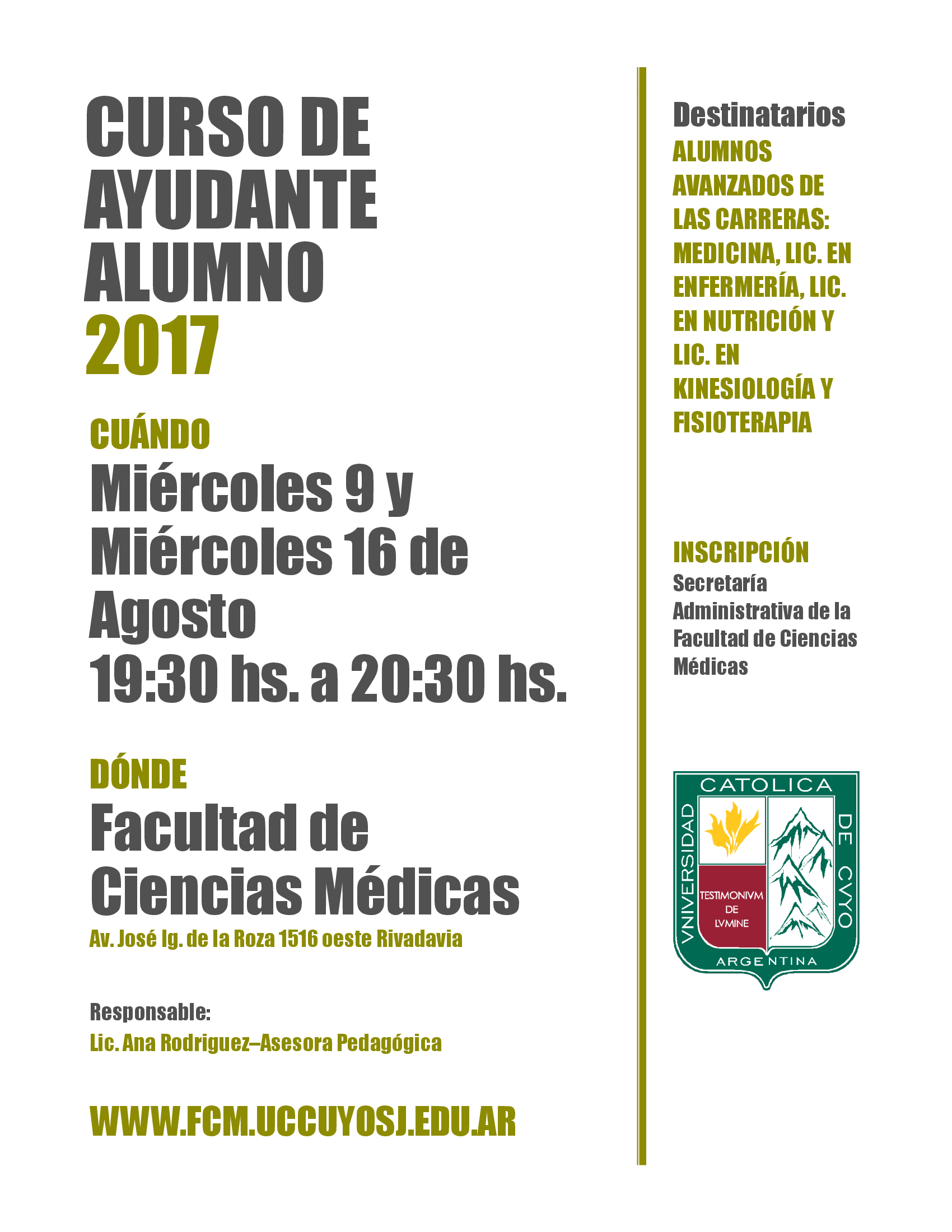 Curso de Ayudante Alumno 2017