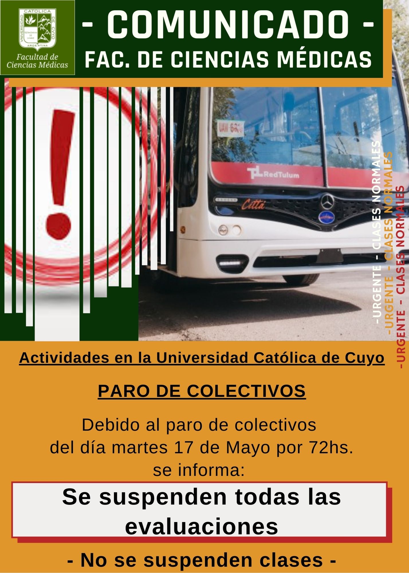 Paro colectivos martes 17 5